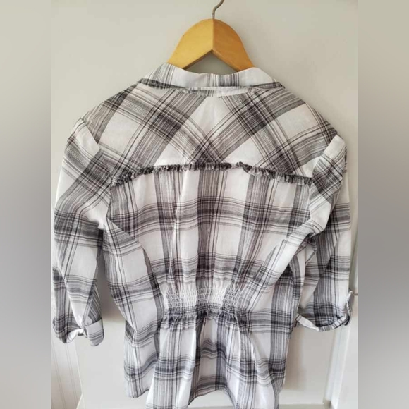 Seductions Plaid Blouse size Large - Picture 4 of 11